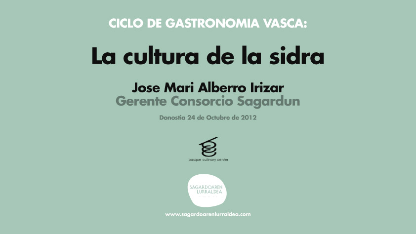 Conferencia sobre la cultura de sidra en Basque Culinary Center.