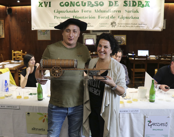 La sidrería Altzueta ha ganado el XVI Concurso de Sidra de la Diputación Foral de Gipuzkoa