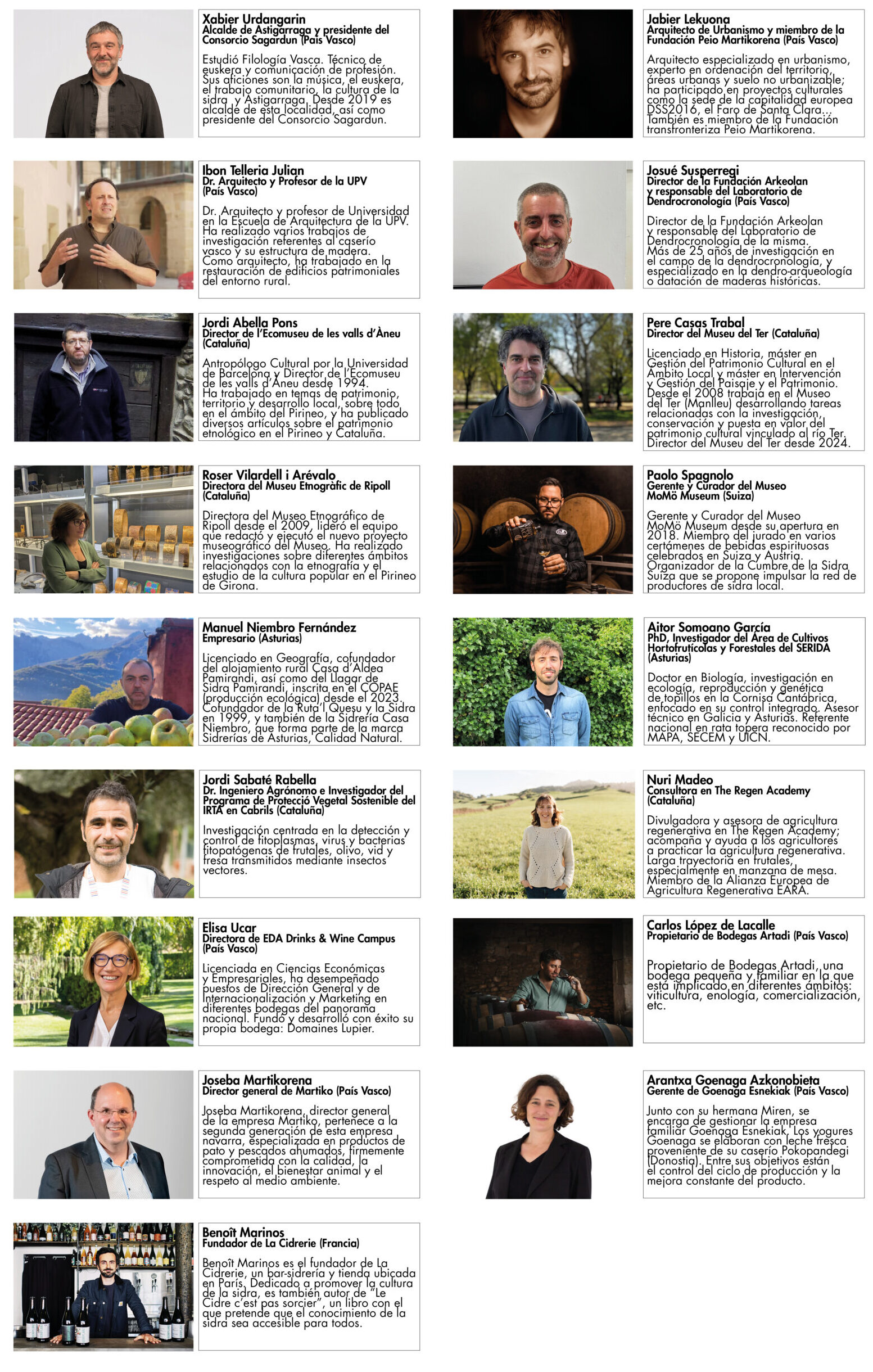 Sagardo Forum 2025ES_Ponentes